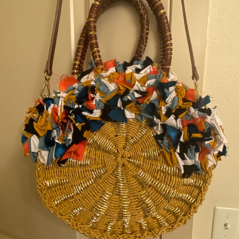 Sam Edelman Kiran Straw Round Canteen Tote